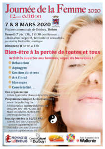 Week-end Bien-être ces 7 et 8 mars à Bohon (Durbuy)